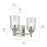 Kichler Shailene 2 Light 8.25in Vanity Light | Traditional Brushed Nickel & Clear Glass | Bathroom Vanity & Powder Room | 120W | Model 45573NICLR