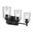 Kichler Shailene 3-Light 21in Linear Vanity Light | Traditional Black Steel & Clear Glass | Bathroom Vanity & Damp Location | 300W Max | Model 45574BKCLR