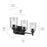 Kichler Shailene 3-Light 21in Linear Vanity Light | Traditional Black Steel & Clear Glass | Bathroom Vanity & Damp Location | 300W Max | Model 45574BKCLR