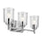Kichler Shailene 21in Wide 3-Light Vanity Light | Traditional Chrome & Clear Glass | Bathroom Vanity Light | 300W Incandescent, E26 | Model 45574CHCLR