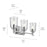 Kichler Shailene 21in Wide 3-Light Vanity Light | Traditional Chrome & Clear Glass | Bathroom Vanity Light | 300W Incandescent, E26 | Model 45574CHCLR