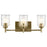 Kichler Shailene 3 Light Linear 8.25" Vanity Light, Brass/Clear