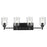 Kichler Shailene 4 Light Linear 8.25" Vanity Light, Black/Clear - 45575BKCLR