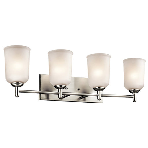 Kichler Shailene 4 Light Wall Mt Bath 4 Arm, Brass/Clear Etched - 45575NBR