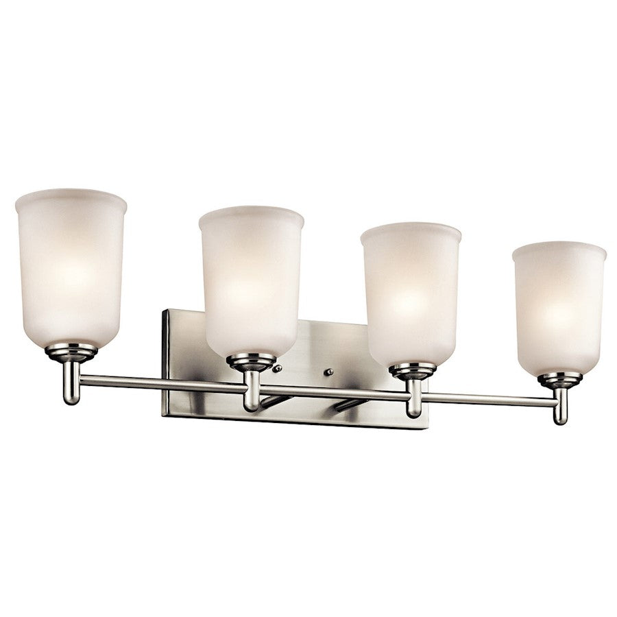Kichler Shailene 4 Light Wall Mt Bath 4 Arm, Brass/Clear Etched - 45575NBR