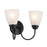 Kichler Jolie 2 Light Bath Light, Black/Clear Satin Etched - 45638BK