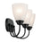Kichler Jolie 3 Light Bath Light, Black/Satin Etched Cased Opal