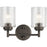 Kichler Winslow 2 Light Wall Mt Bath 2 Arm, Brass/Clear Seeded - 45885NBR