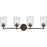 Kichler Winslow 4 Light Wall Mt Bath 4 Arm, Brass/Clear Seeded - 45887NBR