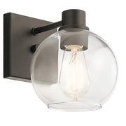 Kichler Harmony 1-Light Wall Sconce | Transitional Olde Bronze | Hallway & Bathroom Accent | 8.25 x 6.5 x 8 in | Model 45892OZ