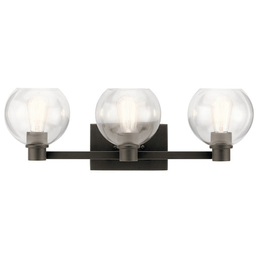 Kichler Harmony 24in 3-Light Bathroom Vanity Light | Olde Bronze and Satin Etched Opal Glass | Bathroom & Powder Room | 24 x 8 x 8 in | Model 45894OZ