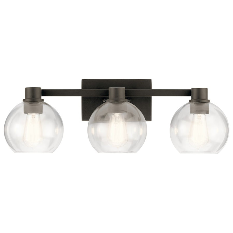 Kichler Harmony 24in 3-Light Bathroom Vanity Light | Olde Bronze and Satin Etched Opal Glass | Bathroom & Powder Room | 24 x 8 x 8 in | Model 45894OZ