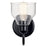 Kichler Avery 9.5" 1 Light Wall Sconce, Black/Clear Seeded