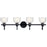 Kichler Avery 33.5in 4-Light Vanity Light | Industrial Black & Clear Seeded Glass | Bathroom Vanity Lighting | 60W Max per Socket, Dimmable | Model 45974BK