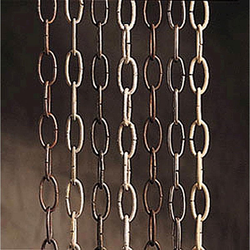 Kichler Heavy Gauge Chain 36in | Black Steel | Ceiling Fixture Suspension | 36 x 0.25 in | Model 4901BK