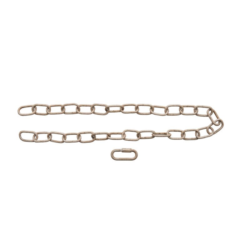 Kichler Accessory 36in Heavy Gauge Ceiling Chain | Distressed Antique White Steel | Pendant & Chandelier Hanging | 36 x 1 in | Model 4901DAW