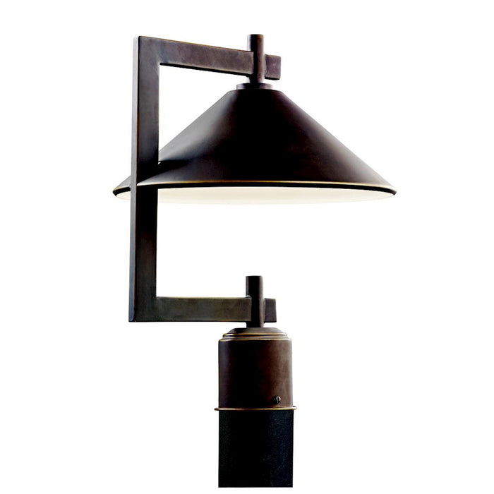 Kichler Ripley 1 Light Outdoor Post Lantern, Black - 49063BK