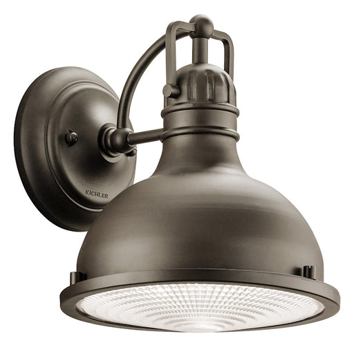 Kichler Hatteras Bay 9in Outdoor Wall Sconce | Olde Bronze and Clear Fresnel Lens | Covered Patio & Entryway | 9 x 9.5 x 10 in | Model 49065OZ
