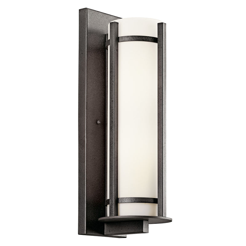 Kichler Camden Outdoor Wall 2Lt Fluor, Anvil Iron, Opal Etch Glass