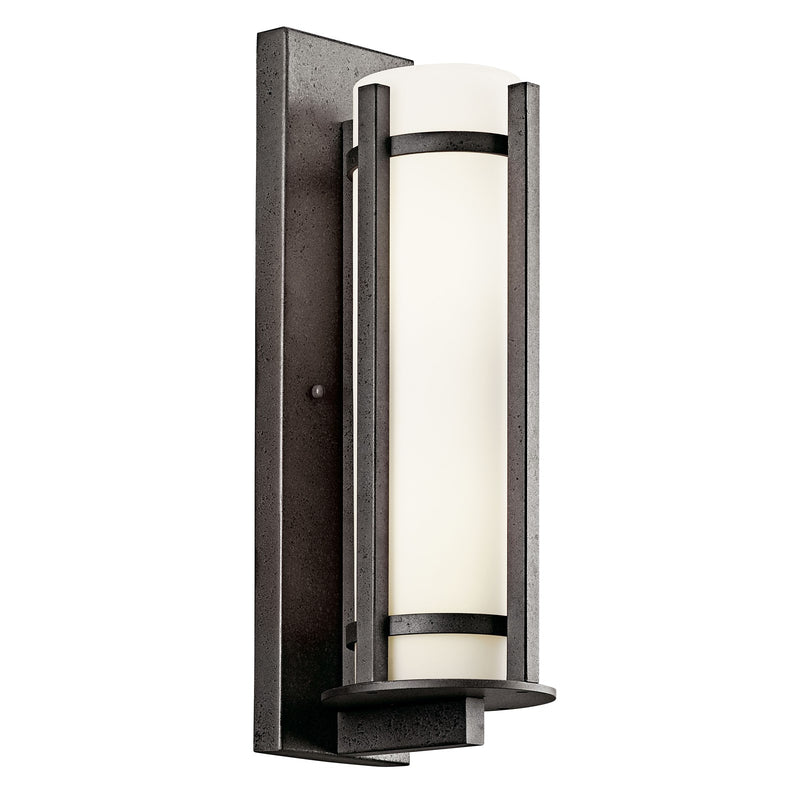 Kichler Camden Outdoor Wall 3Lt Fluor, Anvil Iron, Opal Etch Glass