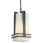Kichler Tremillo Outdoor Pendant 1Lt FL, Black, Opal Etched
