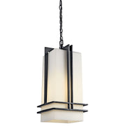 Kichler Tremillo Outdoor Pendant 1Lt FL, Black, Opal Etched