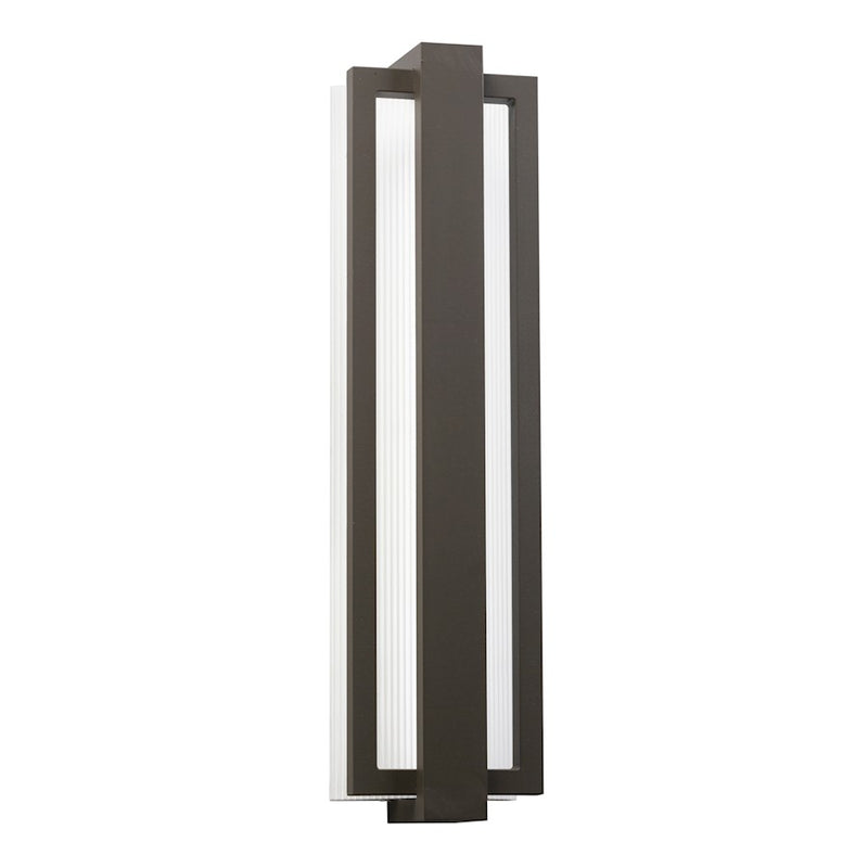 Kichler Sedo 6in 1-Light LED Outdoor Wall Sconce | Contemporary Architectural Bronze and Clear Polycarbonate | Entryway & Patio | Model 49435AZ