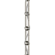 Kichler Accessory 36in Square Decorative Chain | Polished Nickel Steel | Ceiling Fan Extension & Lighting Fixture Drop | 36 x 1 in | Model 4946PN