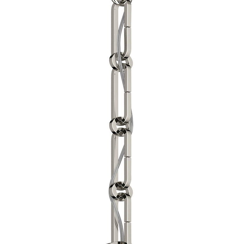 Kichler Accessory 36in Square Decorative Chain | Polished Nickel Steel | Ceiling Fan Extension & Lighting Fixture Drop | 36 x 1 in | Model 4946PN