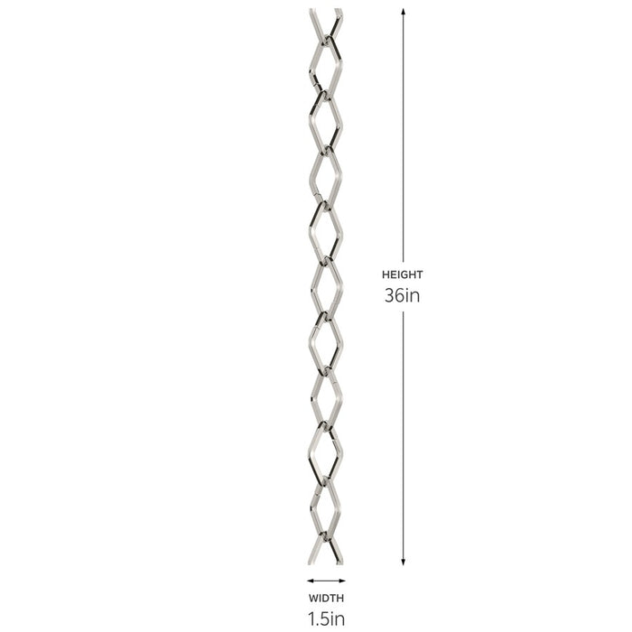 Kichler Diamond Chain, Polished Nickel