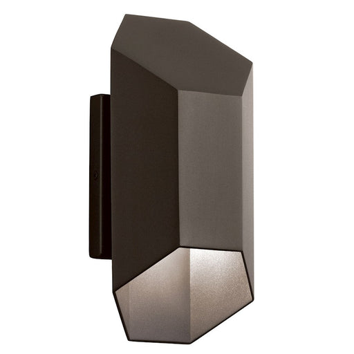 Kichler Estella 1 Light Outdoor Wall Light, Small, Black - 49607BKLED