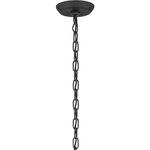 Kichler Harbor Row 4Lt Outdoor Hanging Pendant, Black/Clear Seeded - 49718BKT