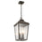 Kichler Forestdale 4Lt Outdoor Hanging Pendant, Black/Clear Seeded - 49740BKT