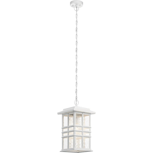 Kichler Beacon Square 1Lt Outdoor Hanging Pendant, Black/Hammered - 49833BKT