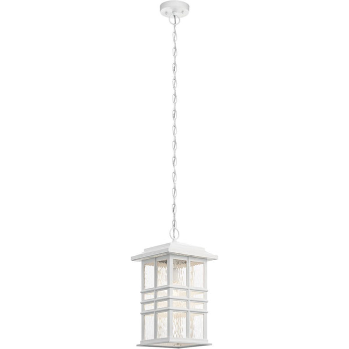Kichler Beacon Square 1Lt Outdoor Hanging Pendant, Black/Hammered - 49833BKT