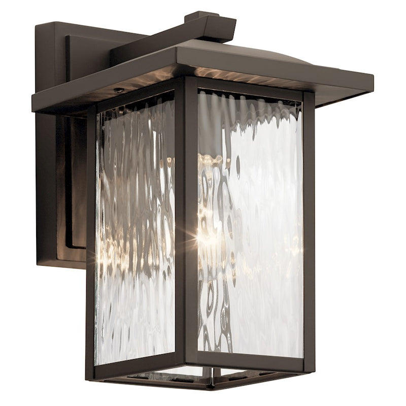 Kichler 1-Light Outdoor Wall Sconce | Transitional Olde Bronze Aluminum | Covered Patio & Entryway | 6.5 x 7.75 x 10.25 in | Model 49924OZ