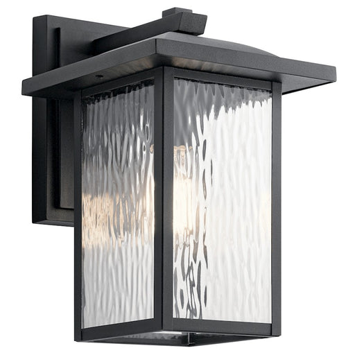 Kichler Capanna Medium 13in 1-Light Outdoor Wall Light | Transitional Textured Black | Covered Patio & Entryway | 8.5 x 10 x 13.25 in | Model 49925BKT