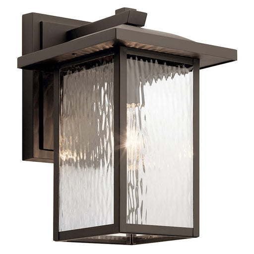 Kichler 1-Light Outdoor Wall Sconce | Transitional Olde Bronze Aluminum | Entryway & Covered Patio | 10 x 8.5 x 13.25 in | Model 49925OZ