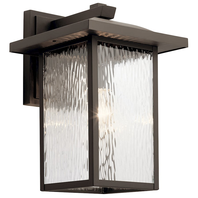 Kichler 1-Light Outdoor Wall Sconce | Transitional Olde Bronze Aluminum | Covered Patio & Entryway | 10 x 12 x 16 in | Model 49926OZ
