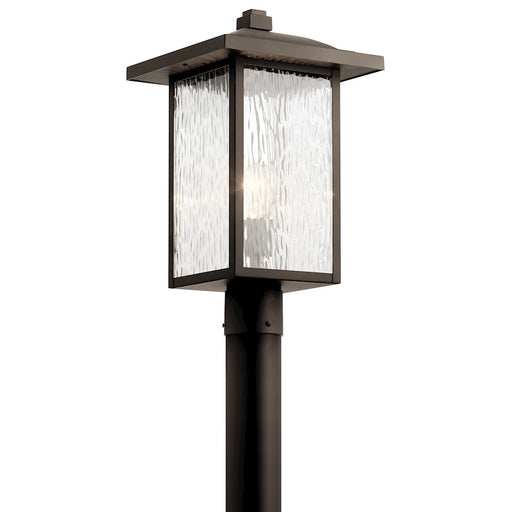 Kichler 1-Light Outdoor Post Mount | Transitional Olde Bronze Aluminum | Driveway & Garden Path | 10.5in W x 18.25in H | Model 49927OZ