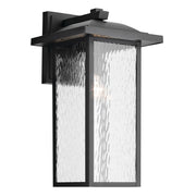 Kichler Capanna 1 Light Outdoor Wall XL, Textured Black/Clear Water - 49928BKT
