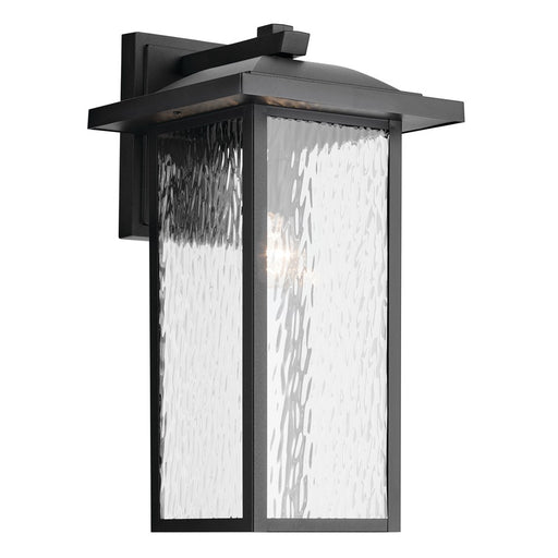Kichler Capanna 1 Light Outdoor Wall XL, Textured Black/Clear Water - 49928BKT