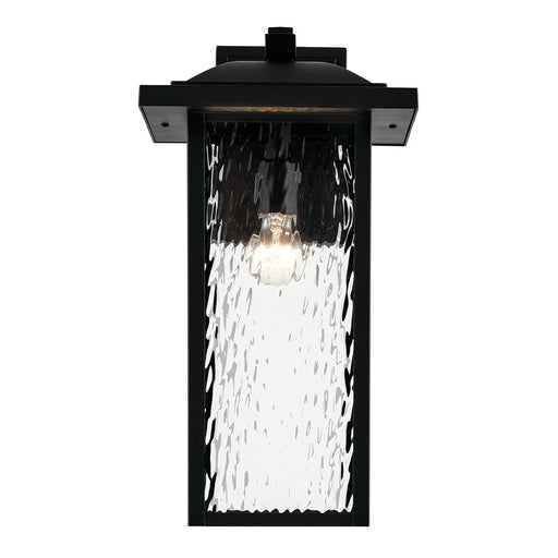 Kichler Capanna 1 Light Outdoor Wall XL, Textured Black/Clear Water
