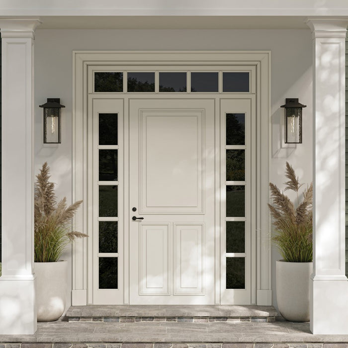 Kichler Capanna 1 Light Outdoor Wall XL, Olde Bronze/Clear Water