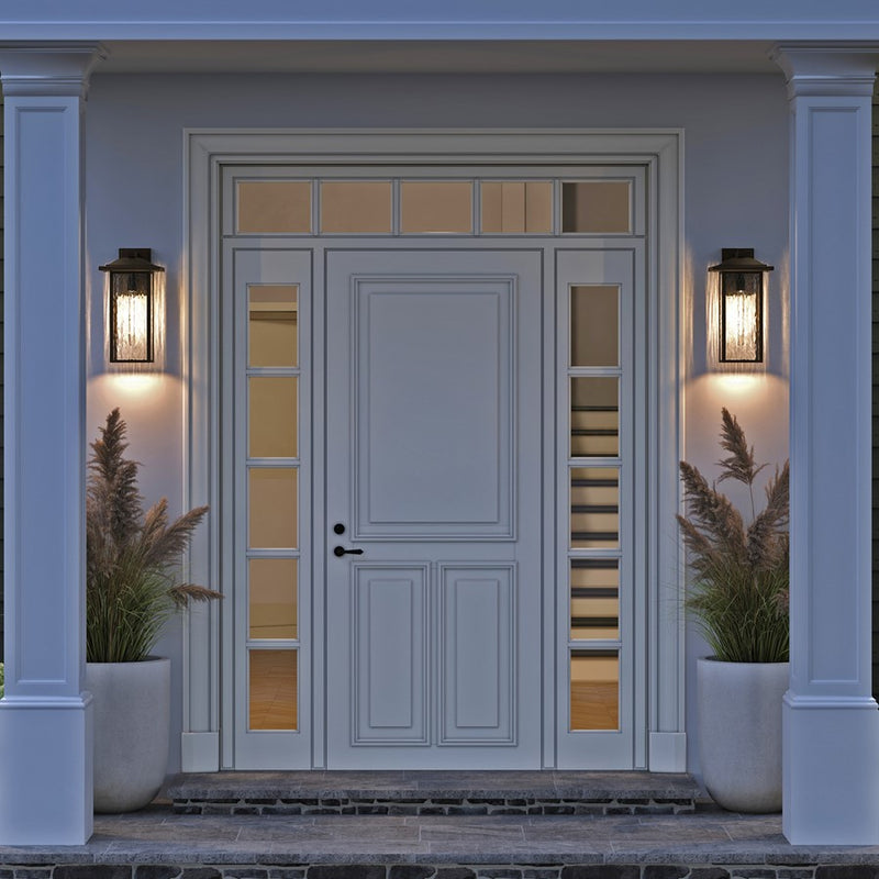 Kichler Capanna 1 Light Outdoor Wall XL, Olde Bronze/Clear Water