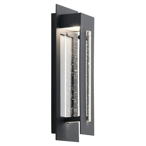 Kichler River Path 17.5in Outdoor Wall LED | Contemporary Textured Black | Entryway & Patio Light | 4.5 x 5.5 x 17.5 in | Model 49945BKTLED