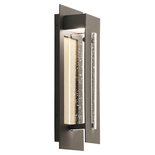 Kichler River Path 17.5in Outdoor Wall LED | Contemporary Olde Bronze | Entryway & Patio Wall Light | 4.5 x 5.5 x 17.5 in | Model 49945OZLED