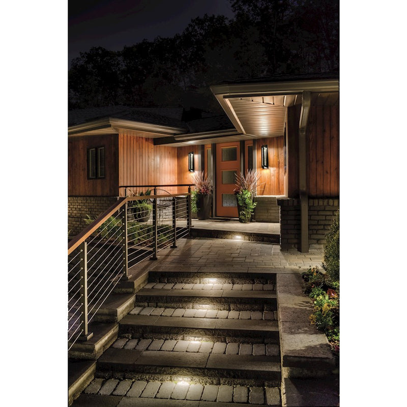 Kichler River Path 23in LED Outdoor Wall Light | Contemporary Textured Black | Entryway & Covered Patio | 6 x 4 x 23 in | Model 49946BKTLED