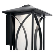 Kichler Ashbern Small Outdoor Wall LED | Transitional Textured Black | Entryway & Covered Patio | 6.5 x 6.75 x 12.75 in | Model 49973BKTLED