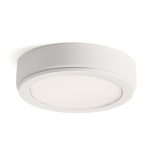Kichler 4D 12V LED Accent Disc 3000K | Textured White | Cabinet & Niche Lighting | 2.75 x 0.5 in | Model 4D12V30WHT